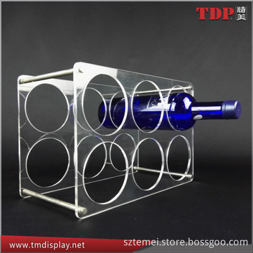 Manufacturer Acrylic wine Display Racks-Holder 6 Bottles